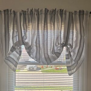 Elegant red  Striped Curtain Valance 3 available